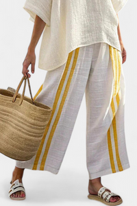 Freya | Pantaloni da Donna in Lino a Righe