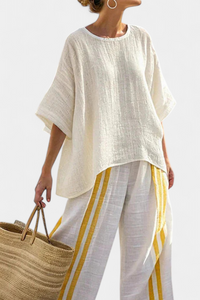 Freya | Pantaloni da Donna in Lino a Righe