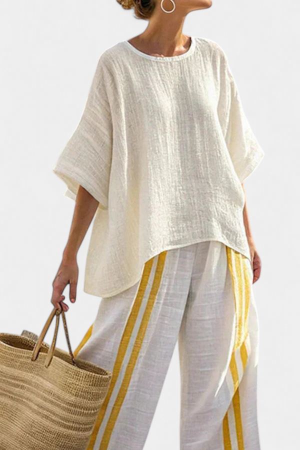 Freya | Pantaloni da Donna in Lino a Righe