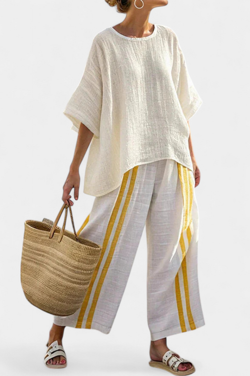 Freya | Pantaloni da Donna in Lino a Righe™