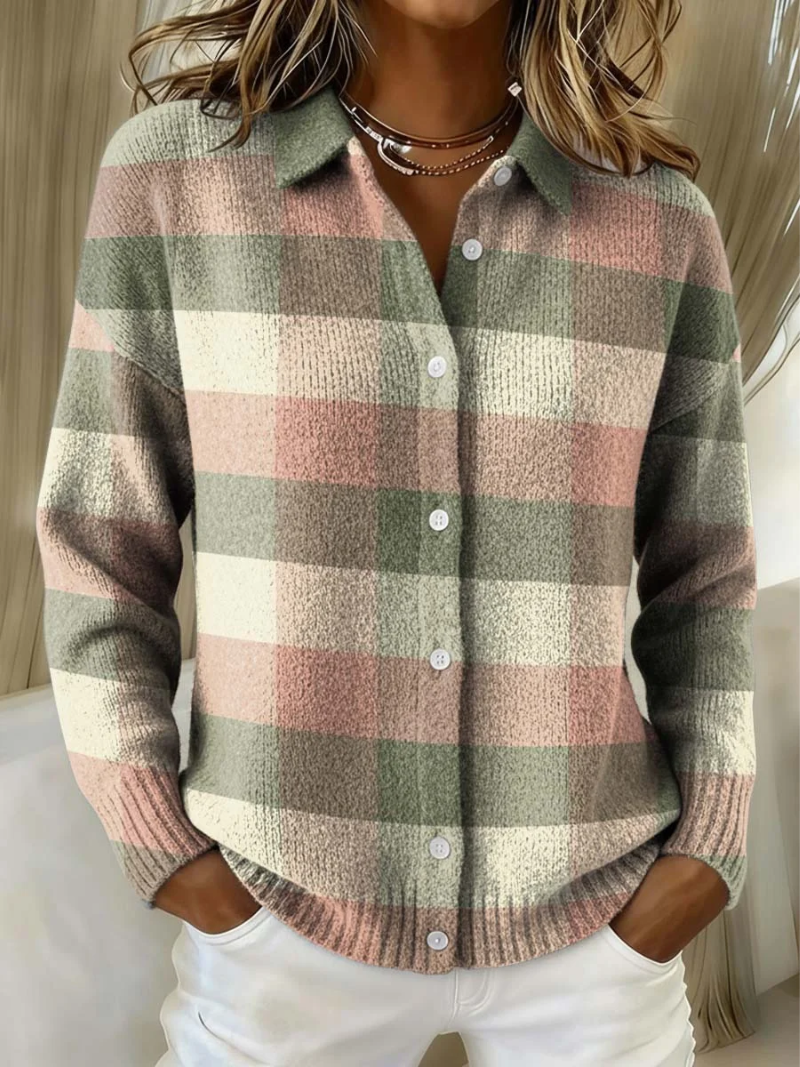 Grace | Cardigan in Maglia a Quadri