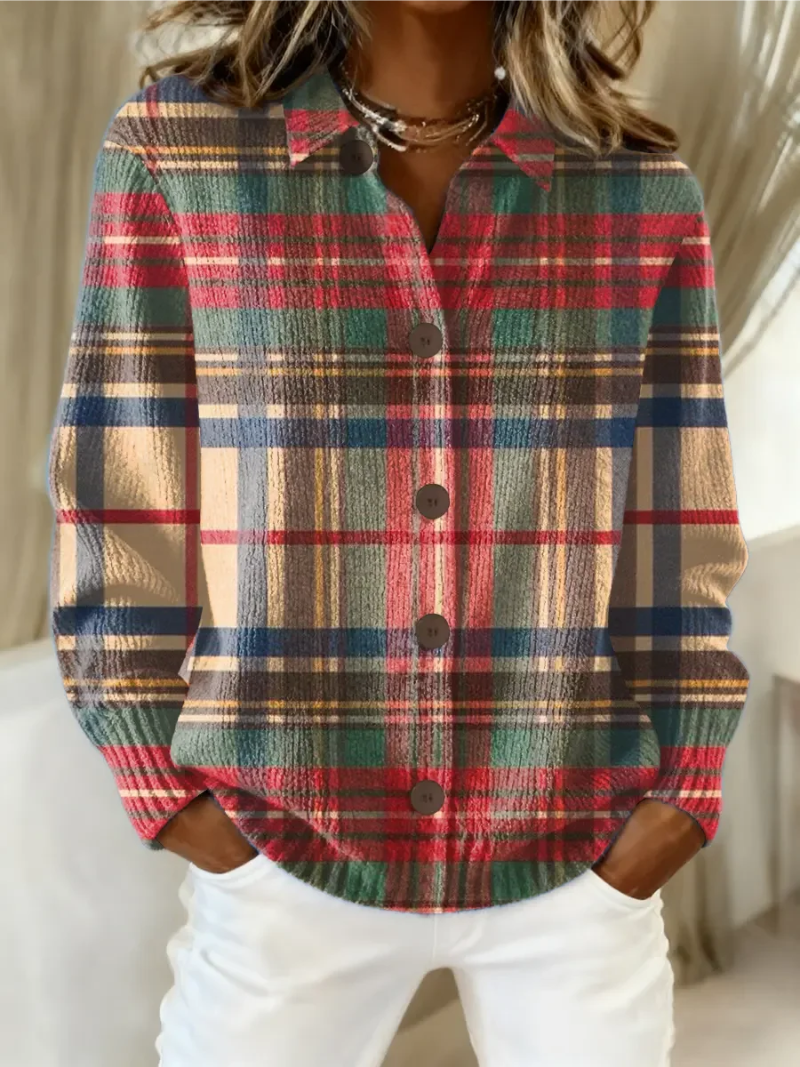 Gloria | Cardigan a Quadri con Bottoni