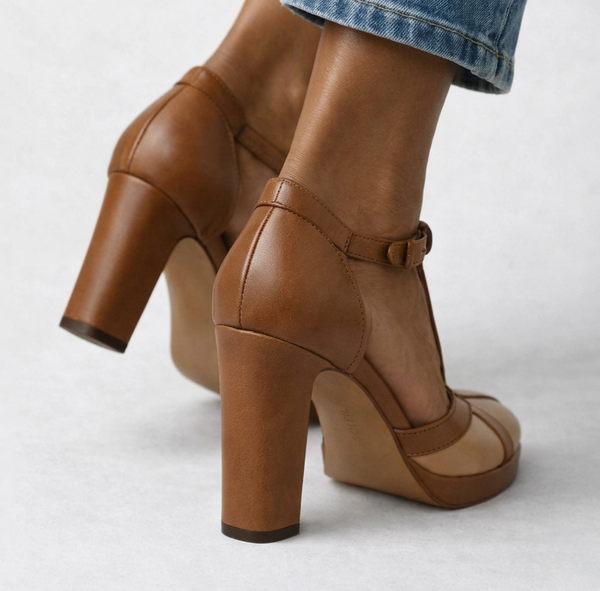 Emily | Scarpe con Tacco Marrone