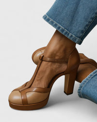 Emily | Scarpe con Tacco Marrone