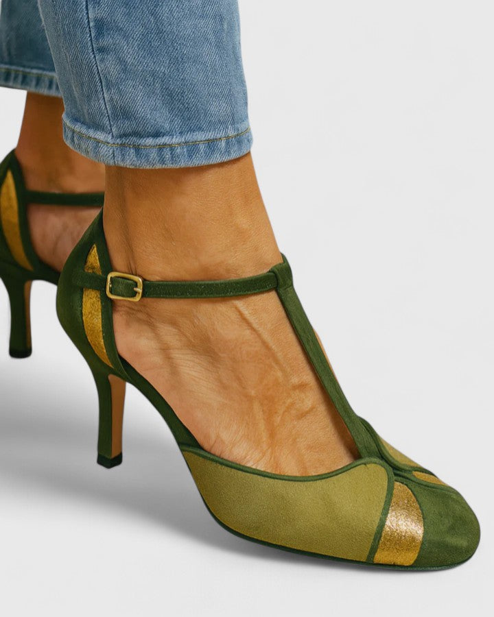 Olga | Elegante Scarpe con Tacco Verde