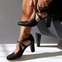 Bianca | Elegante Scarpe con Tacco Nero