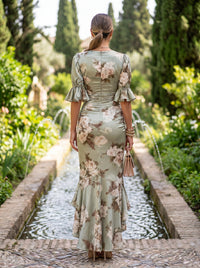 Ana | Abito in Raso Verde