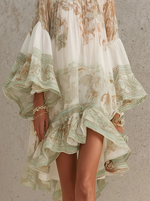 Rosalie | Abito Mini in Chiffon con Volant