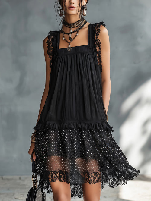 Pauline | Abito Mini in Pizzo con Volant™
