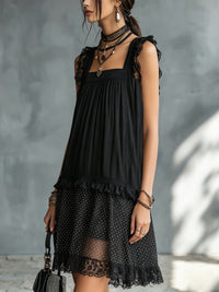 Pauline | Abito Mini in Pizzo con Volant