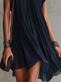 Apolline | Abito Mini in Chiffon con Motivo Floreale Plissettato