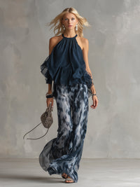 Ludovica | Pantaloni con Collo Halter