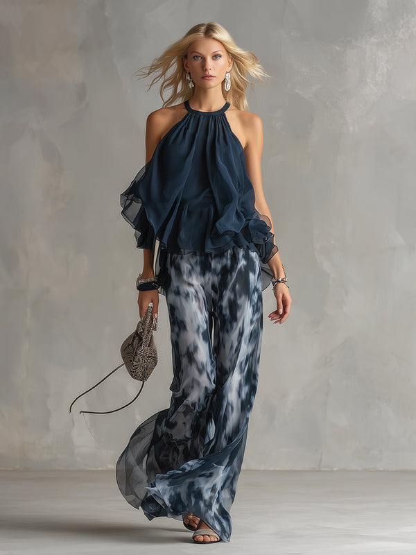 Ludovica | Pantaloni con Collo Halter