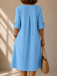 Marie | Abito Midi con Bottoni