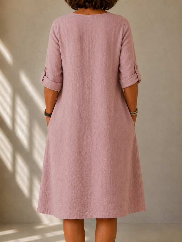 Martine | Abito Midi Rosa