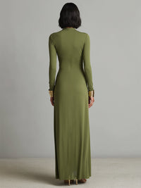 Valentine | Abito Maxi con Scollo a V con Volant