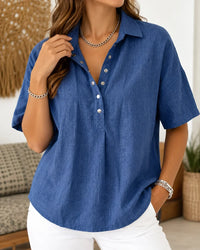 LILY | Blusa in Lino con Bottoni