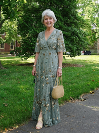 Violet & Grace | Abito Maxi con Motivo Floreale con Scollo a V