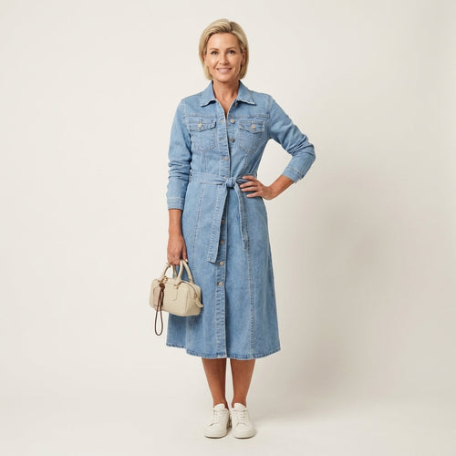 Maribell | Abito Maxi in Denim a Maniche Lunghe™