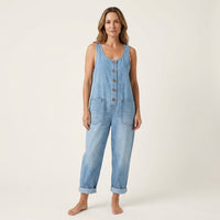 Liva | Tuta in Denim con Bottoni