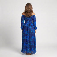Violet & Grace | Abito Maxi con Motivo Floreale con Spalle Scoperte