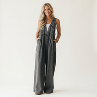 Griselda | Tuta in Denim Plissettato