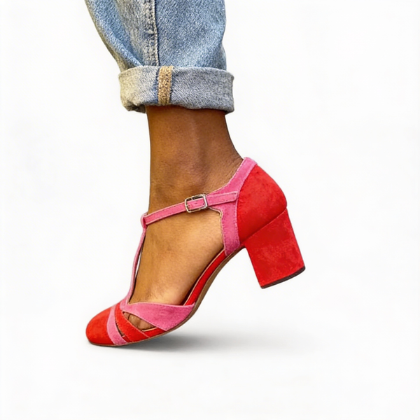Dominique | Elegante Scarpe con Tacco Rosso