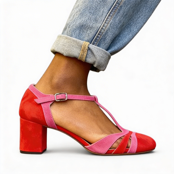 Dominique | Elegante Scarpe con Tacco Rosso