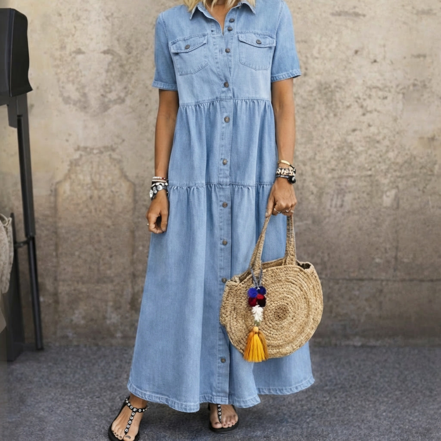 ELIZABETH | Abito Midi con Bottoni