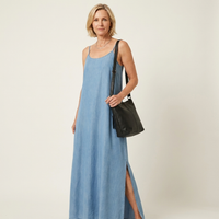 Azure | Abito Maxi in Denim con Spacco