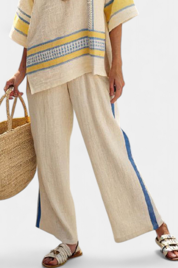 Clara | Pantaloni da Donna in Lino Blu