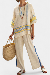 Clara | Pantaloni da Donna in Lino Blu