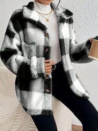 Maurelle | Oversize Giacca da Donna a Quadri con Bottoni