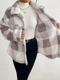 Maurelle | Oversize Giacca da Donna a Quadri con Bottoni