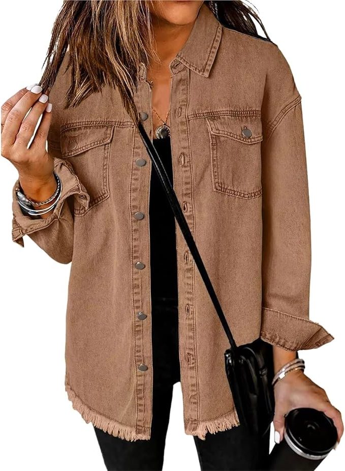 Natania | Oversize Giacca da Donna in Denim con Bottoni