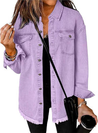 Natania | Oversize Giacca da Donna in Denim con Bottoni