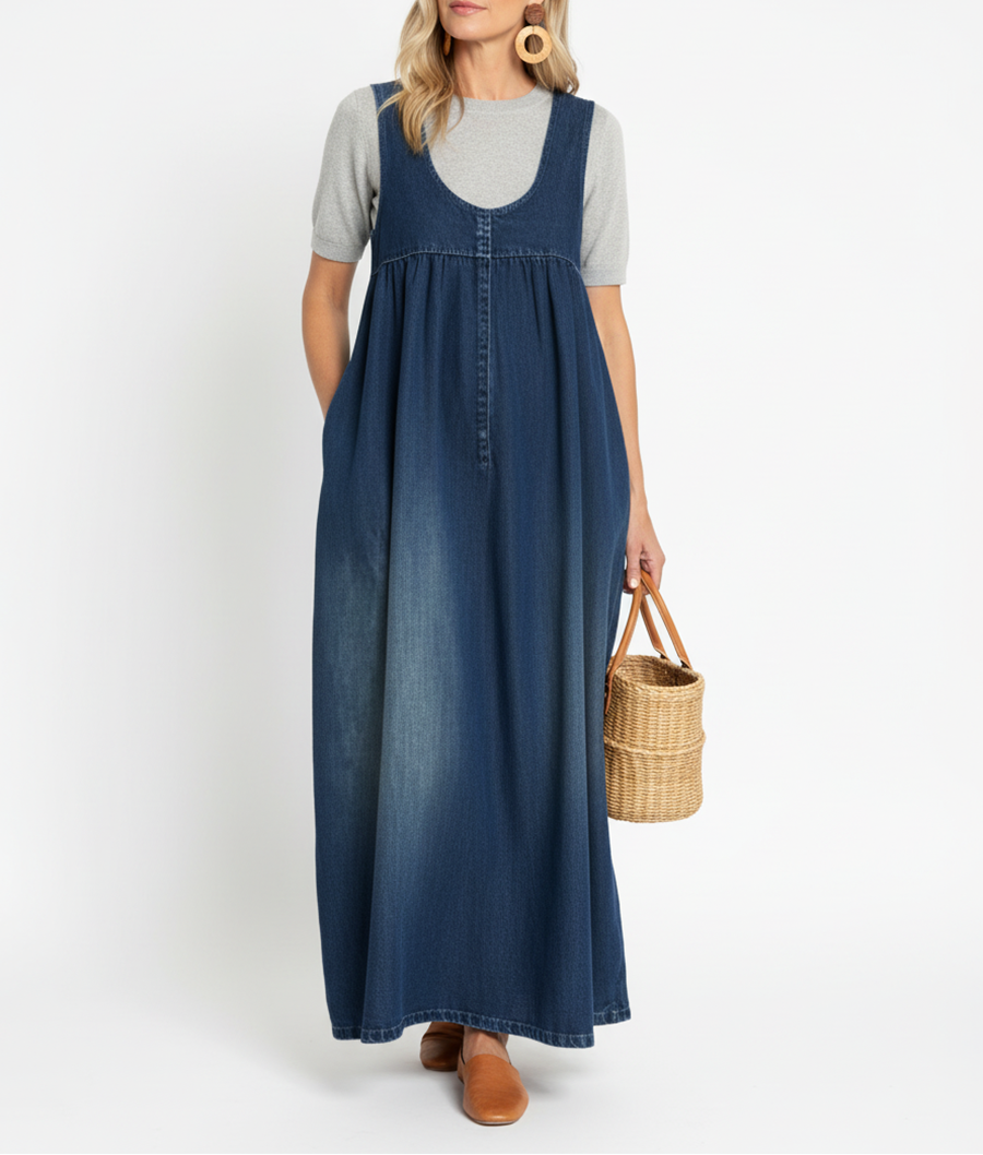 Karen | Vintage Abito in Denim
