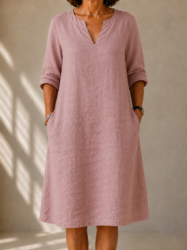 Martine | Abito Midi Rosa
