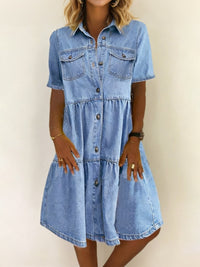 Sofía | Elegante Abito in Denim Azzurro